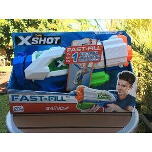 Zuru X Shot Water Gun Fast Fill Water Blaster Soaker Summer Outdoors Pool